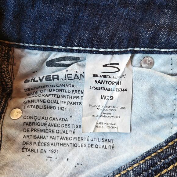 Silver Jeans Co. dark wash straight/bootcut Santorini Capri jeans - Picture 4 of 6